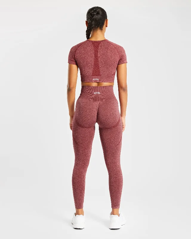 Empower Seamless Leggings - Red Marl